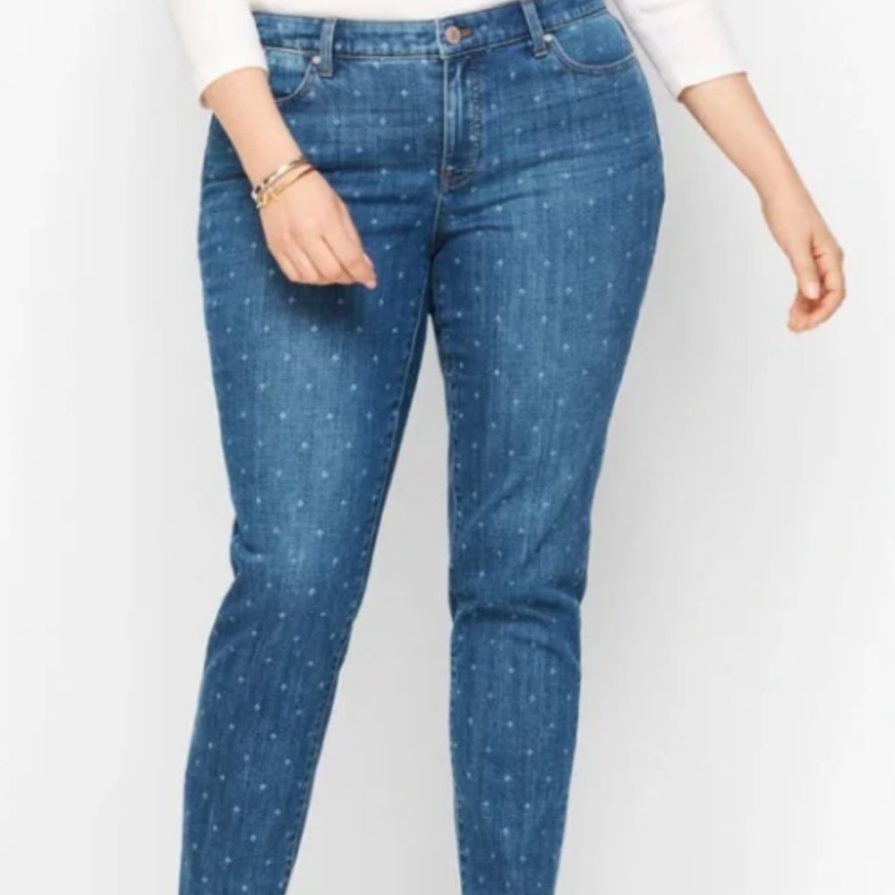 Talbots tulip print Flawless slim ankle 18w